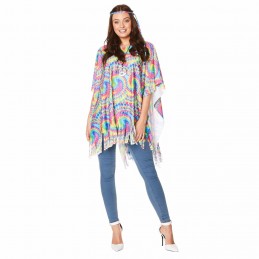 60's / 70's TIE DYE PONCHO,...