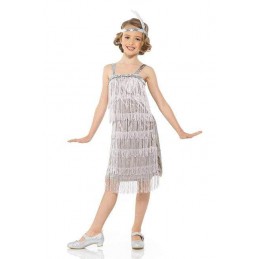 SILVER FLAPPER COSTUME, GIRLS