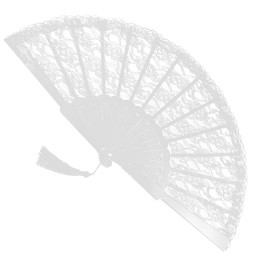 LACE FAN WITH TASSLE -...